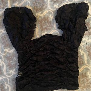 Black lace top